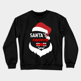 santa favorite nurse christmas gift Crewneck Sweatshirt